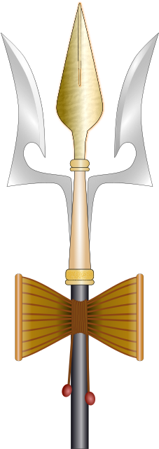 Shiva's Trishool With Damroo - Trishula Cb Edit Png (240x697), Png Download