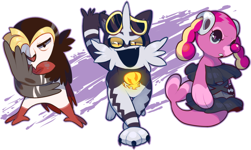 Guzma Litten - Dartrix Torracat Brionne Team Skull (1101x654), Png Download