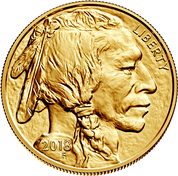 1 Oz Gold Coin - American Buffalo Coin (600x600), Png Download