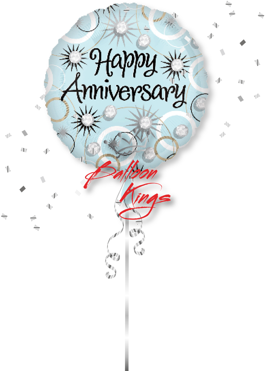 Happy Anniversary Diamonds - Happy Anniversary Diamonds 45cm Balloon (1068x1280), Png Download