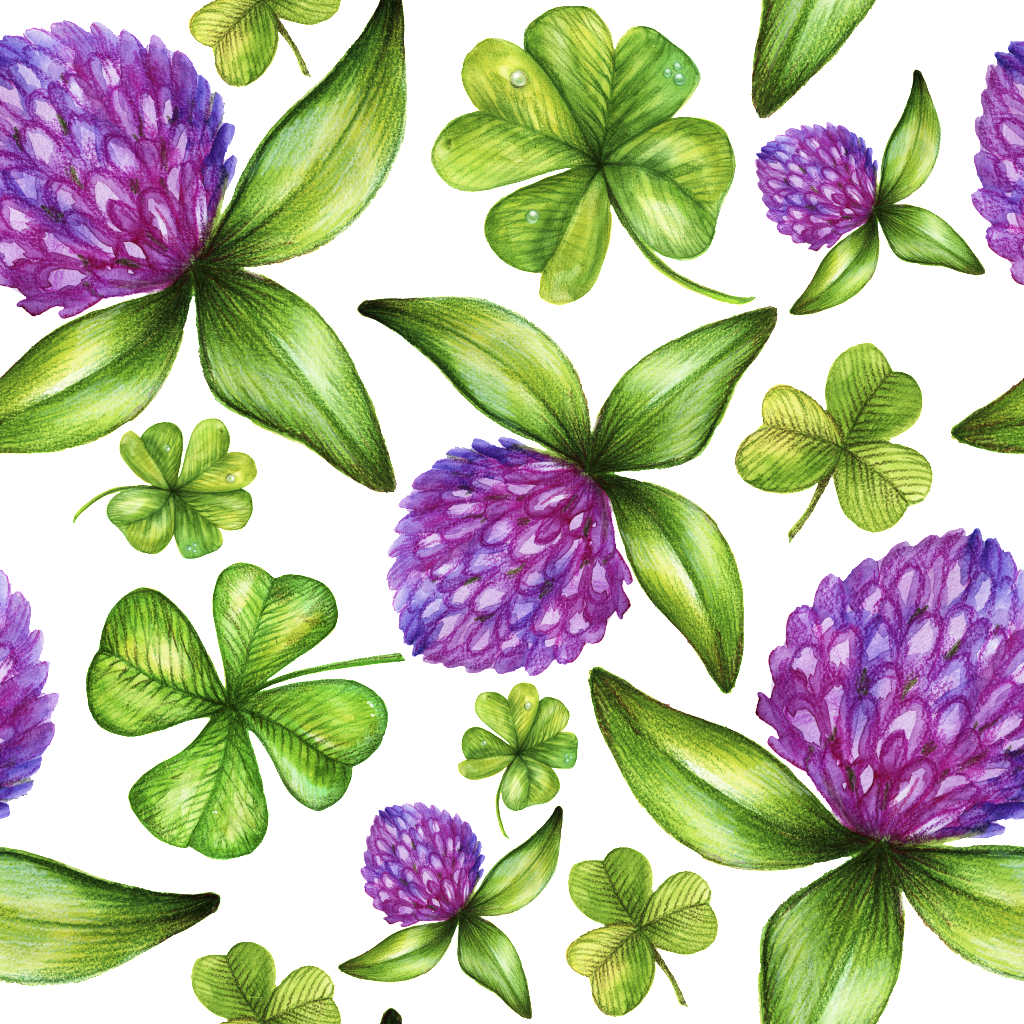 Creative And Realistic Flower Background - Caroline's Treasures Shamrocks And Lady Bugs Wall Or (1024x1024), Png Download
