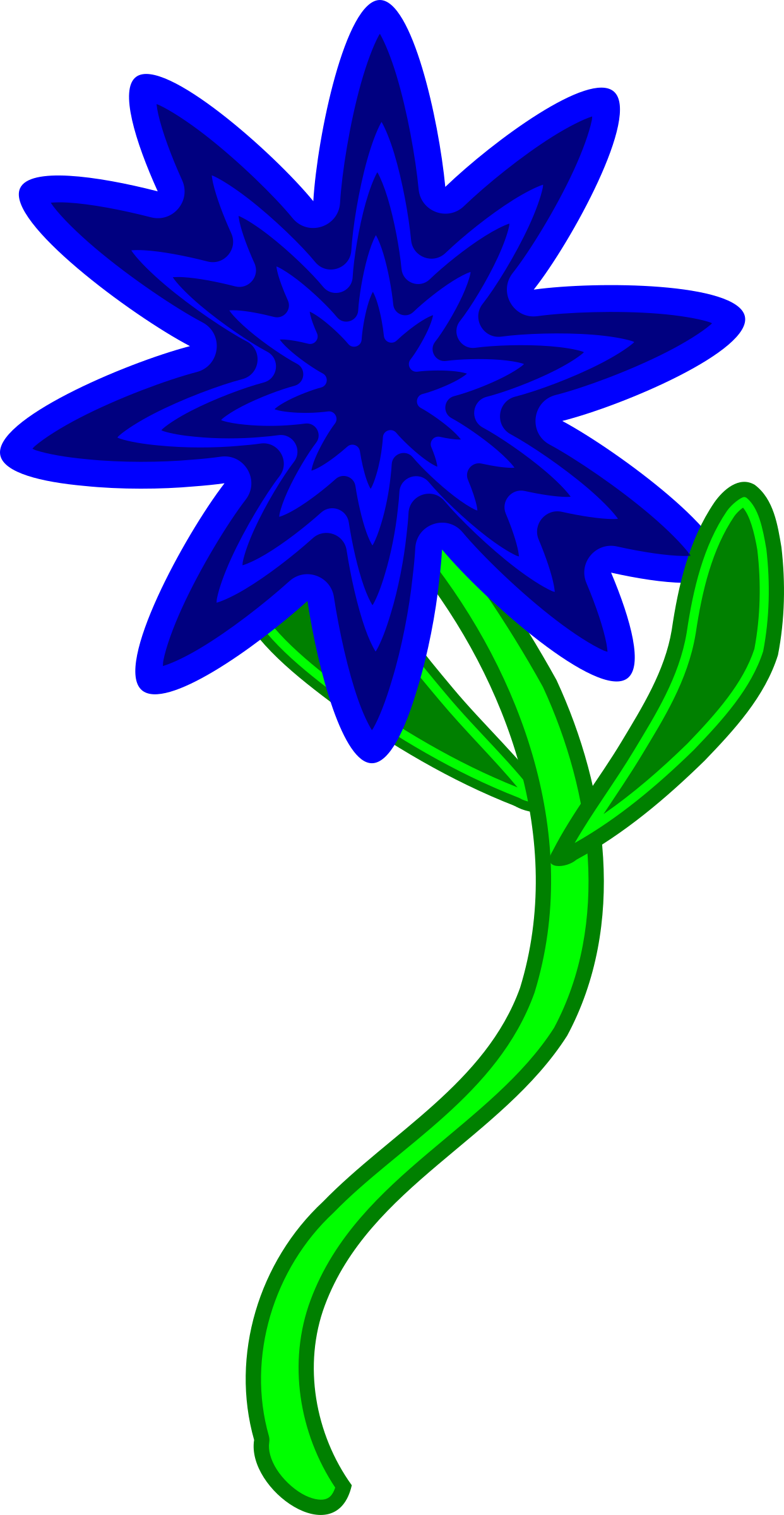Free Vector Triptastic Blue Flower - Blue Printable Flowers (414x800), Png Download