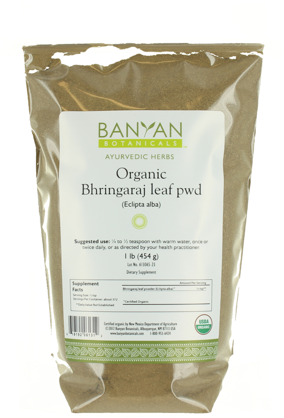 Banyan Botanicals- Bhringaraj Powder Organic 1lb - Banyan Botanicals Bhringaraj Powder (980x899), Png Download