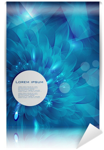 Vector Blue Flower Vector Card And Abstract Water Wall - Graphic Design (400x400), Png Download