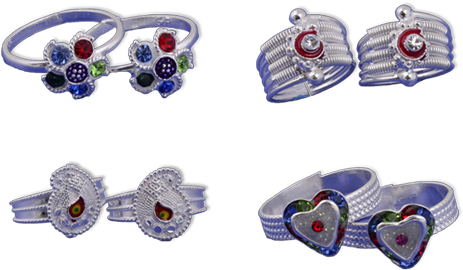 Fancy Toe Ring - Toe Ring (492x382), Png Download