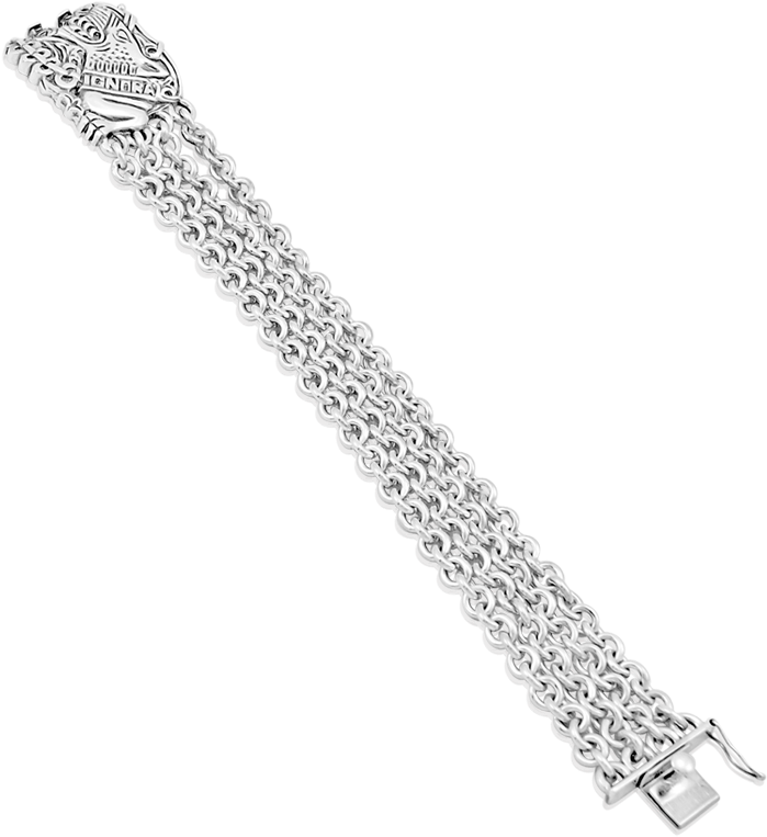 Beast Of Ignorance Chained On Chains Bracelet - Sterling Silver 7.5 Inch Polished Bracelet (1520x1020), Png Download