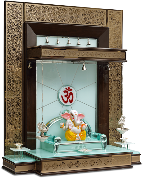 Ganesh Ji Wooden Temple Home Temple Pooja Mandir Mandap - Mandir In Home Designs (612x756), Png Download