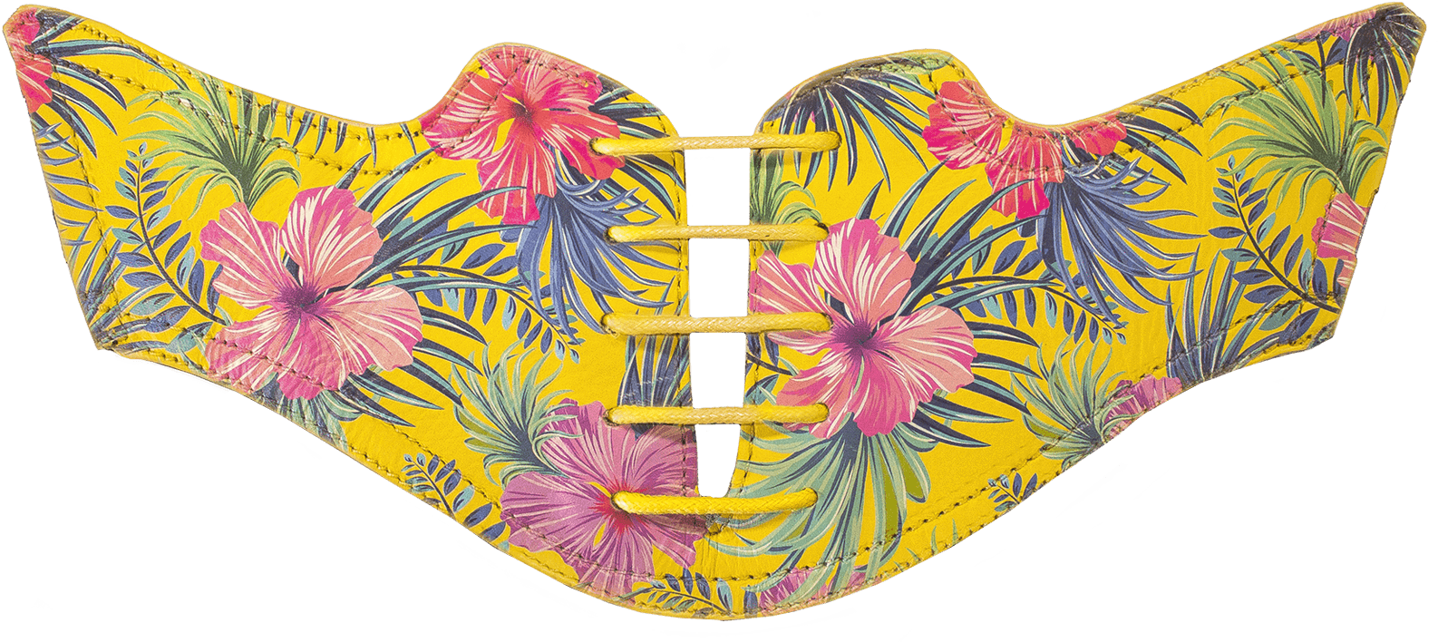 Men's Kapua Floral On Gold Saddles & - Gold (1800x720), Png Download