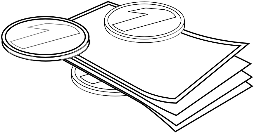 Money Coins Free Vector Graphic On Pixabay - Money White Png (960x480), Png Download