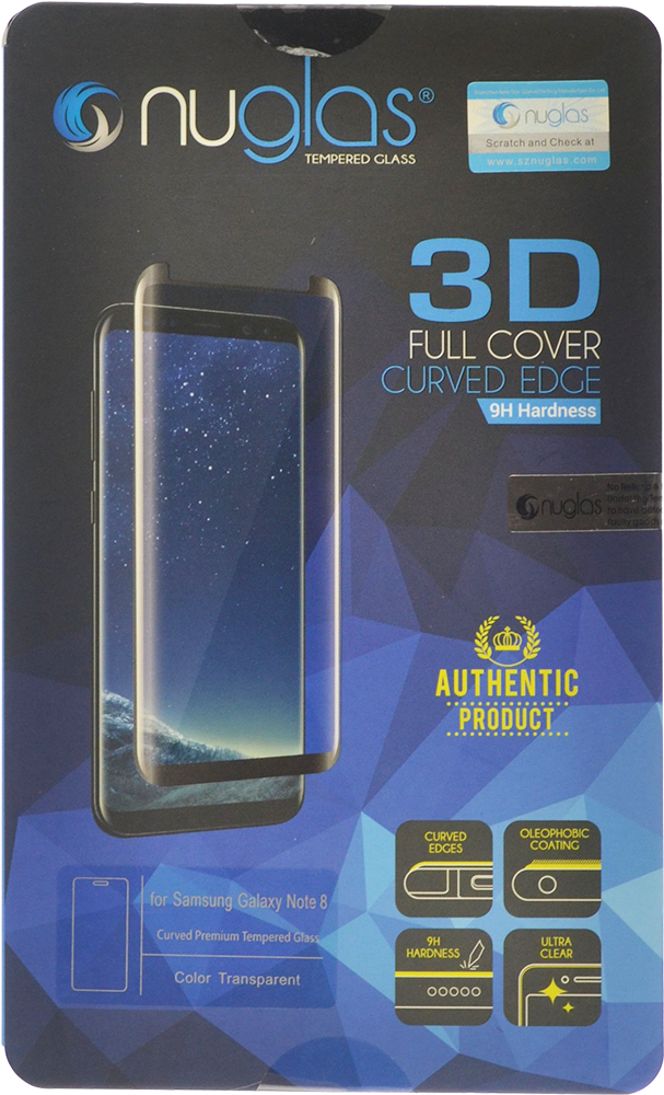 Nuglas Tempered Glass Screen Protector For Samsung - Nuglas Samsung Galaxy S8 Plus Displayschutz 3d Full (1200x1200), Png Download