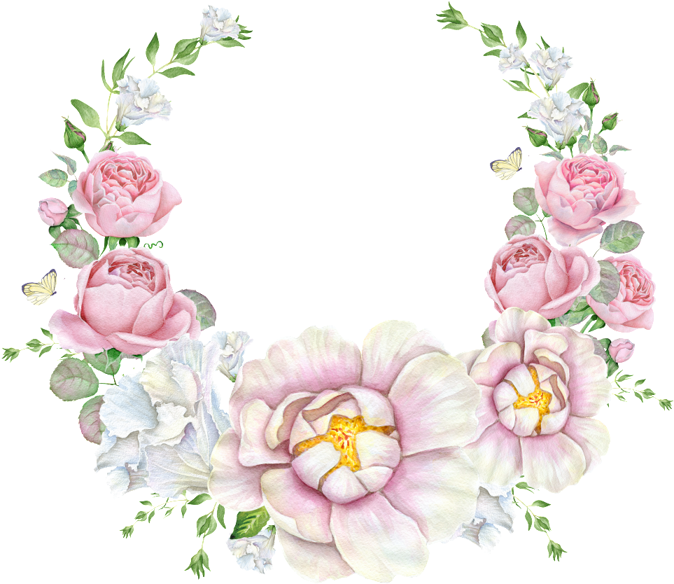 Hand Painted Elegant Pink Flowers Png Transparent - Best Mom Ever Throw Blanket (1024x891), Png Download