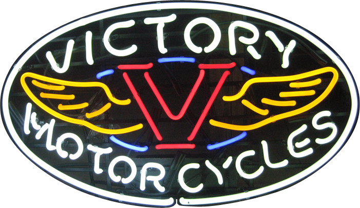 Victory Motorcycles Neon Sign - Victory Motorcycles (701x404), Png Download