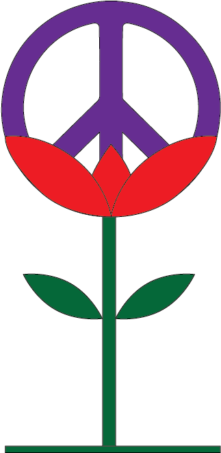 Peace Symbol In A Flower - Illustration (612x792), Png Download