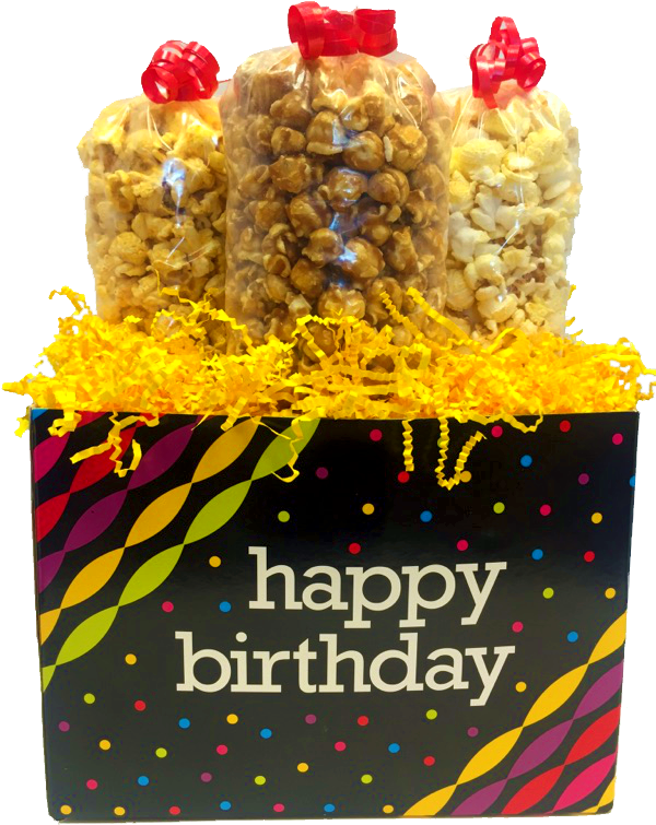 Birthday Jumbo Popcorn Gift Box - Birthday Streamers Theme Gift Cards3-3/4x2-3/4" (30 (754x754), Png Download