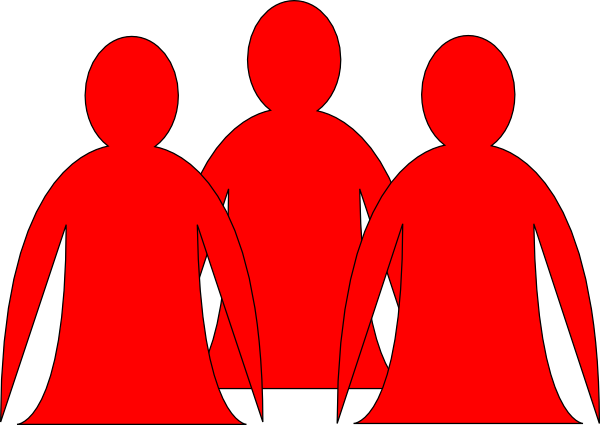 Abstract People Red 2 Clip Art At Clker - Clip Art (600x425), Png Download