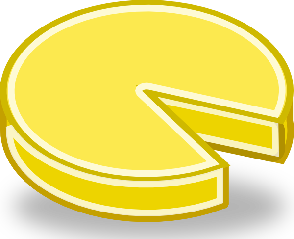 Free Vector Tango Style Cheese Wheel Clip Art - Cheese Wheel (600x487), Png Download