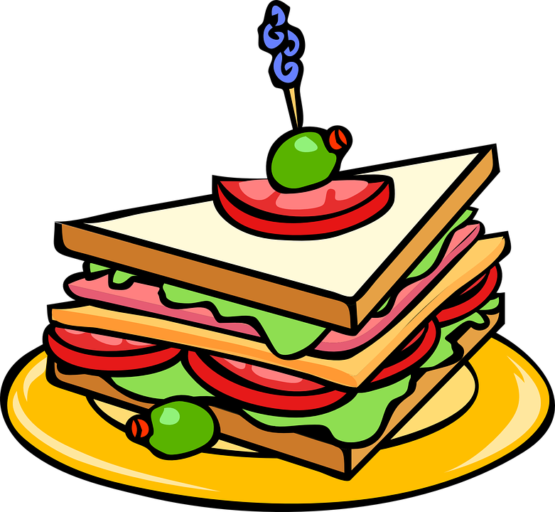 Party Food Clipart Party Food Clipart Sandwich Food - Sandwich Clip Art (781x720), Png Download