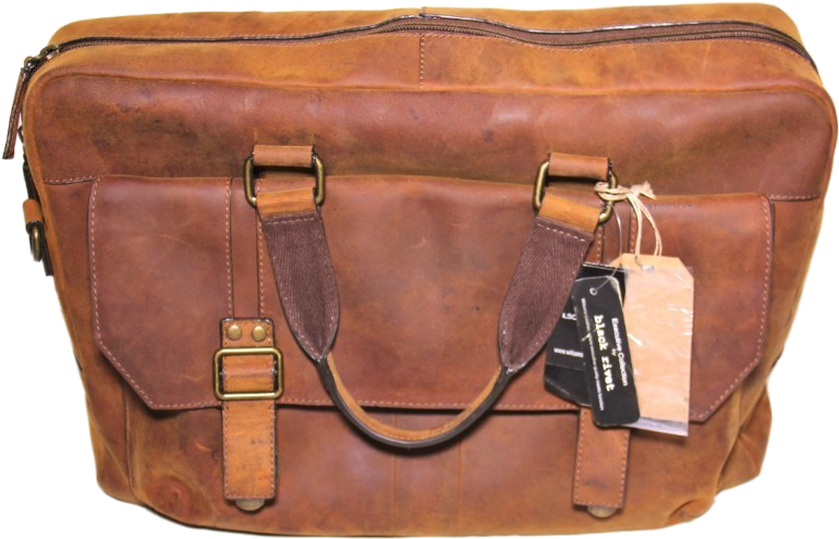 Handcrafted Vintage Leather Briefcase - Vintage Briefcase Png (800x800), Png Download