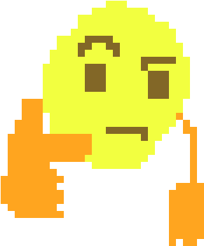 Thinking Emoji - Thinking Emoji Pixel Art (360x500), Png Download