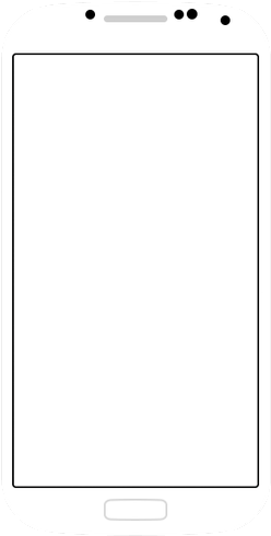 Black Technology Gadget Black And White Mobile Phone - White Android Phone Png (280x530), Png Download