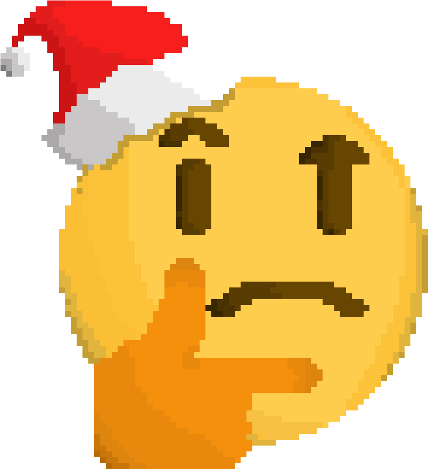 Thinking Santa - Santa Claus (1200x1200), Png Download