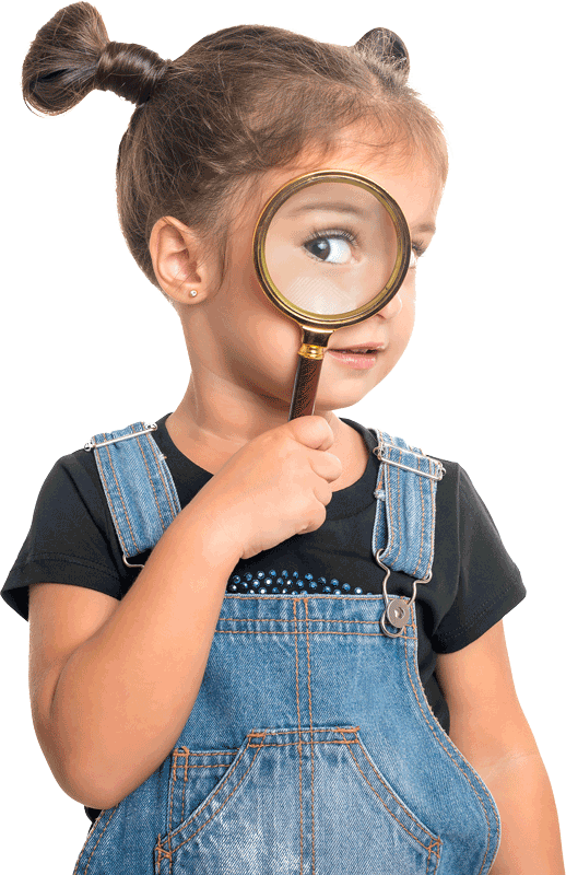 Searching-girl - Science Experiences Reflecting The Eylf (518x800), Png Download