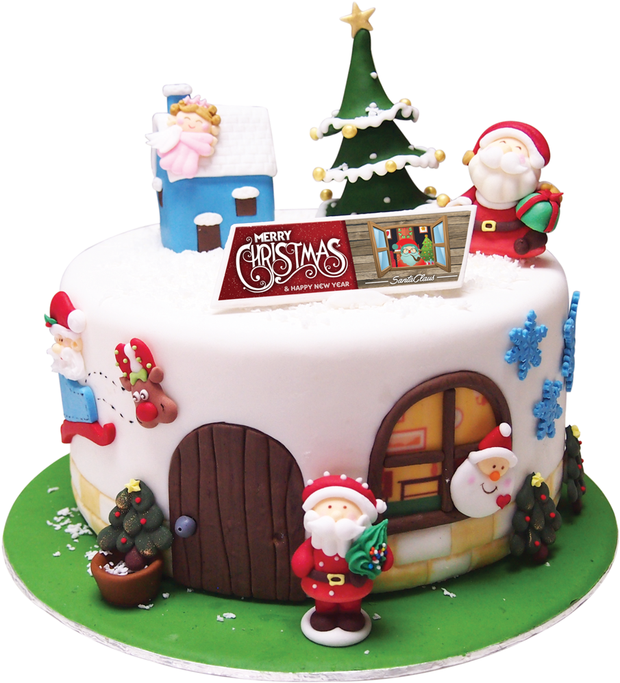 Christmas Cake - Christmas Cakes Png Transparent (1000x1014), Png Download