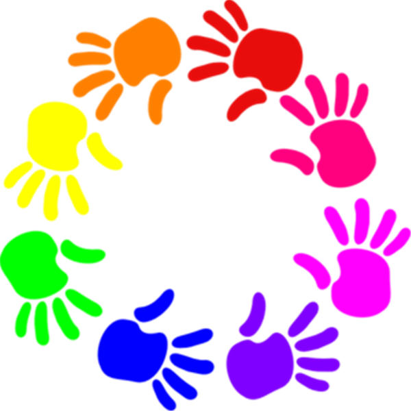 Mdghands Colorful Circle Of Hands Md - Hands In A Circle Clipart (600x600), Png Download
