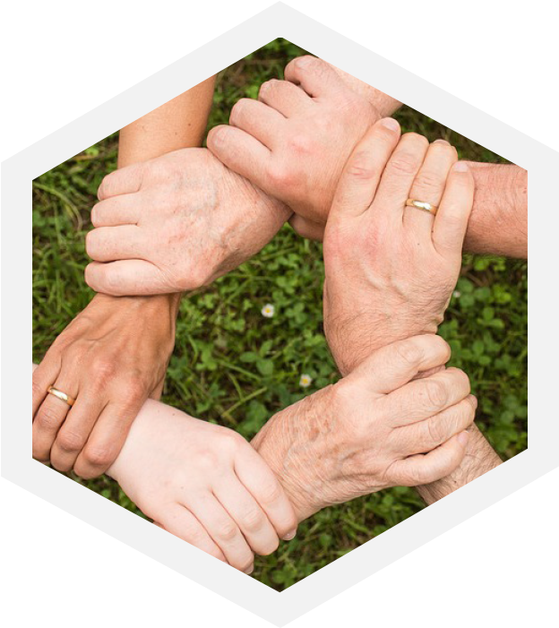 Qore Supportive - Holding Hands (700x700), Png Download