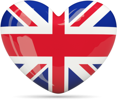 England Flag Animation Png Download - United Kingdom Flag Heart (640x480), Png Download