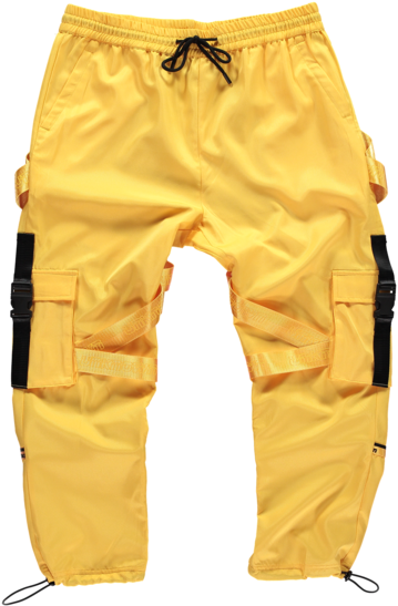 Yellow Tech Pants - Trousers (539x689), Png Download