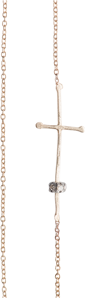 Side Cross All Gold - Earring (1024x1024), Png Download