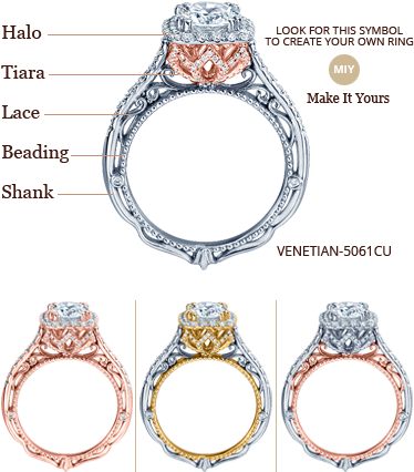 Create A Unique Engagement Ring - Verragio Halo Pave Diamond Engagement Ring (400x438), Png Download
