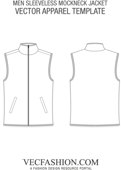 Men Sleeveless Mockneck Jacket - T Shirt Raglan Vector (600x600), Png Download