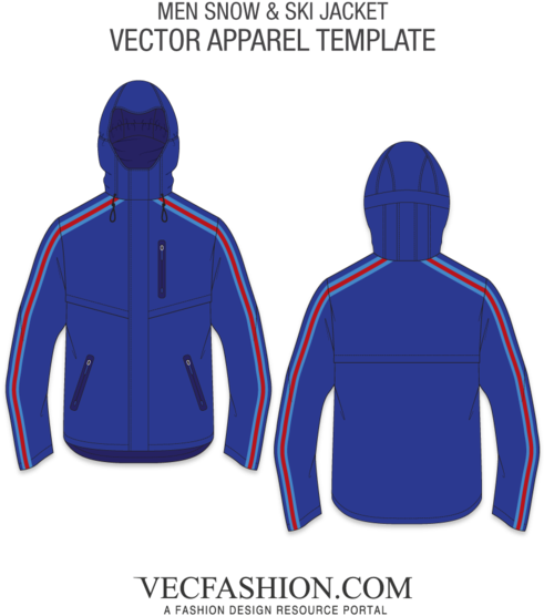 Men Snow And Ski Jacket - Mens Dress Shirt Template (600x600), Png Download