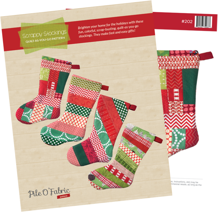 Scrappy Stockings - Christmas Stocking (760x760), Png Download