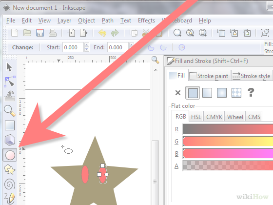 Image Titled Create A Vector Starfish With Inkscape - Inkscape (560x420), Png Download