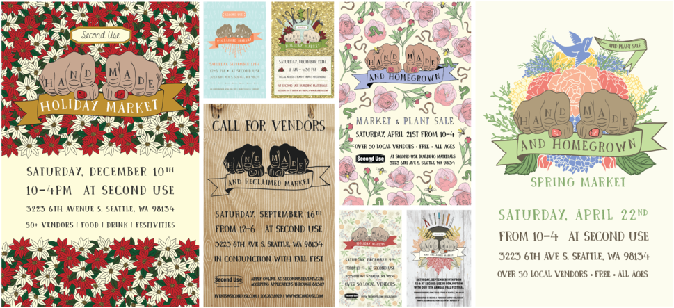 Handmade Market Website Landing Page 2-01 (1000x457), Png Download