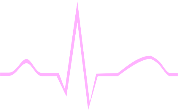 Small - Pink Life Line (600x375), Png Download
