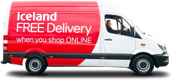 00 Delivery Charge Will Apply - Iceland Home Delivery Van (601x291), Png Download