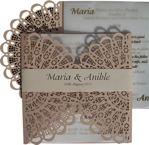 Handmade Wedding Cards Print (487x472), Png Download