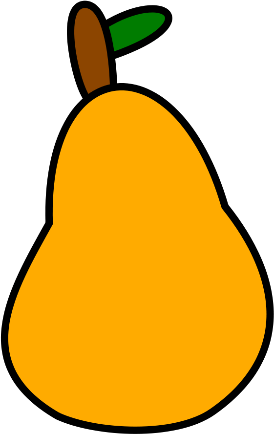 How To Set Use Very Simple Pear Clipart (576x900), Png Download