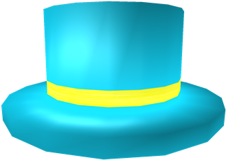 Image Blue Top Hat Png Roblox Wikia - Blue Top Hat Roblox (420x420), Png Download