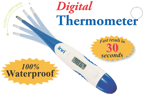 Product Overview - Digital Thermometer Flexible Tip (520x329), Png Download