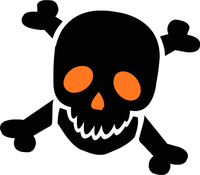 Fresh Free Clipart Skull And Crossbones Skull And Bones - Halloween Skull And Crossbones (400x350), Png Download