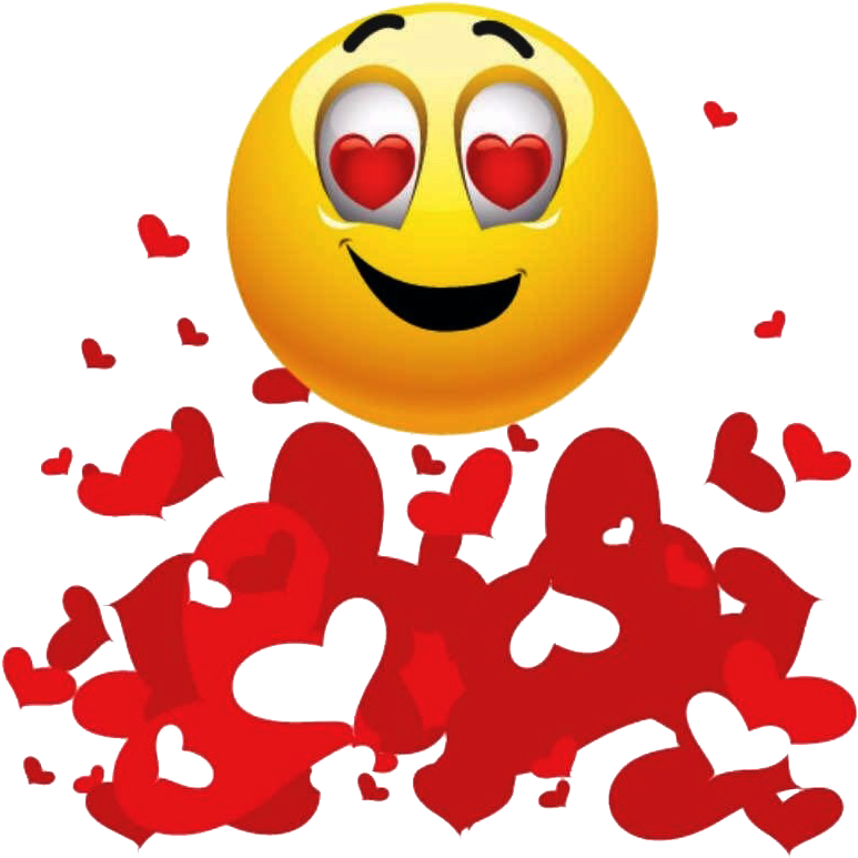 Enamorado Con Corazones Abajo - Emoticon (800x800), Png Download