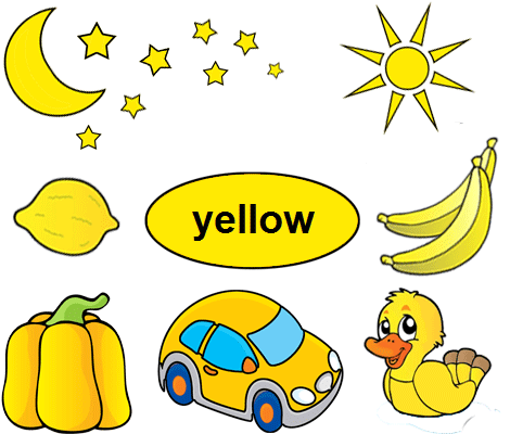 Colours And Shapes - Yellow Objects For Preschool (478x399), Png Download