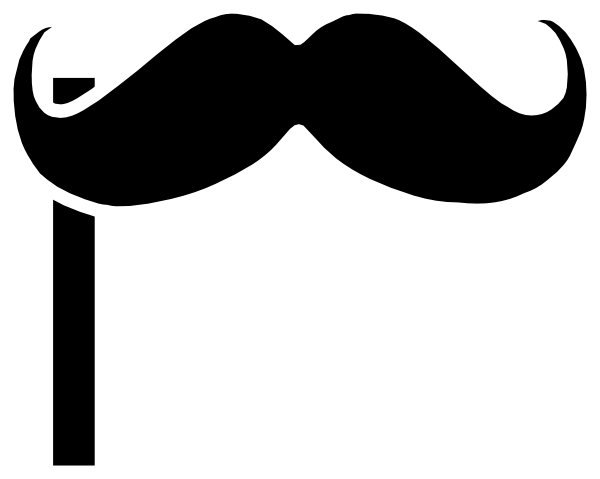 Clip Arts Related To - Mustache On A Stick Clipart (600x479), Png Download