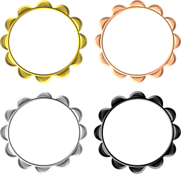 Frame, Gold, Golden, Rose, Rose-gold - Frame Dourado Png (354x340), Png Download