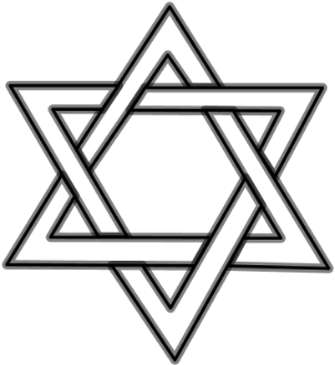 Star Of David - Interlocking Star Of David (420x447), Png Download